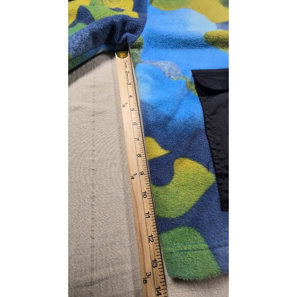 Adidas Boys Camo Fleece Quarter Zip Pullover Large 14/16 Front Pocket Outdoor - Picture 9 of 14